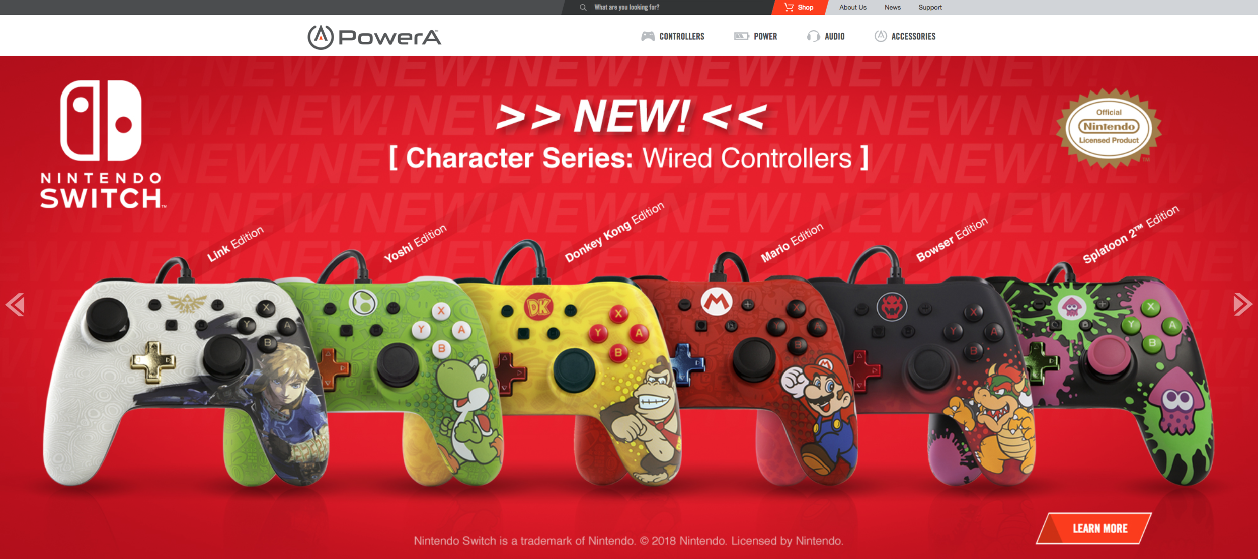 Power A - Nintendo Switch Character Series Wired Controllers