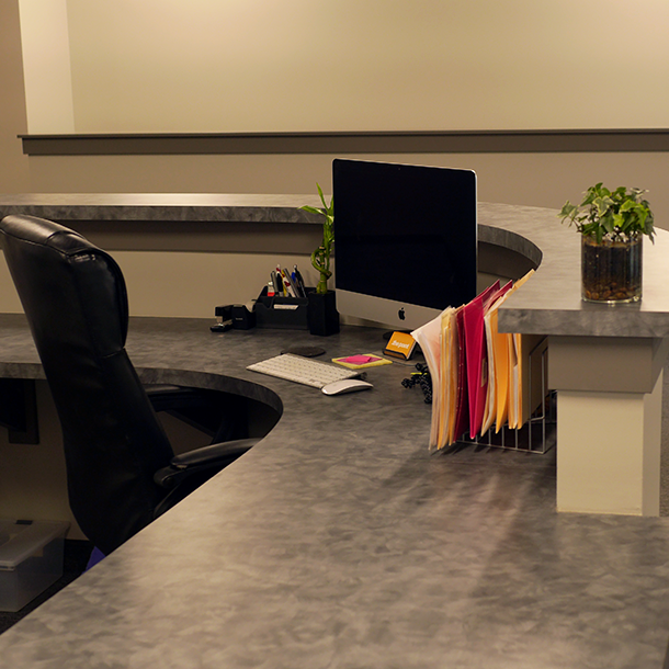 Finished reception desk!
