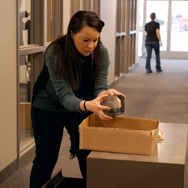 Office staff moving in