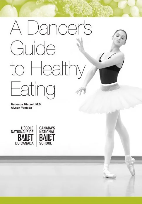 Published in 2007, A Dancer's Guide to Healthy Eating was written by Rebecca Dietzel, NBS' Nutritionist, and Alyson Yamada, an NBS alumna. 
