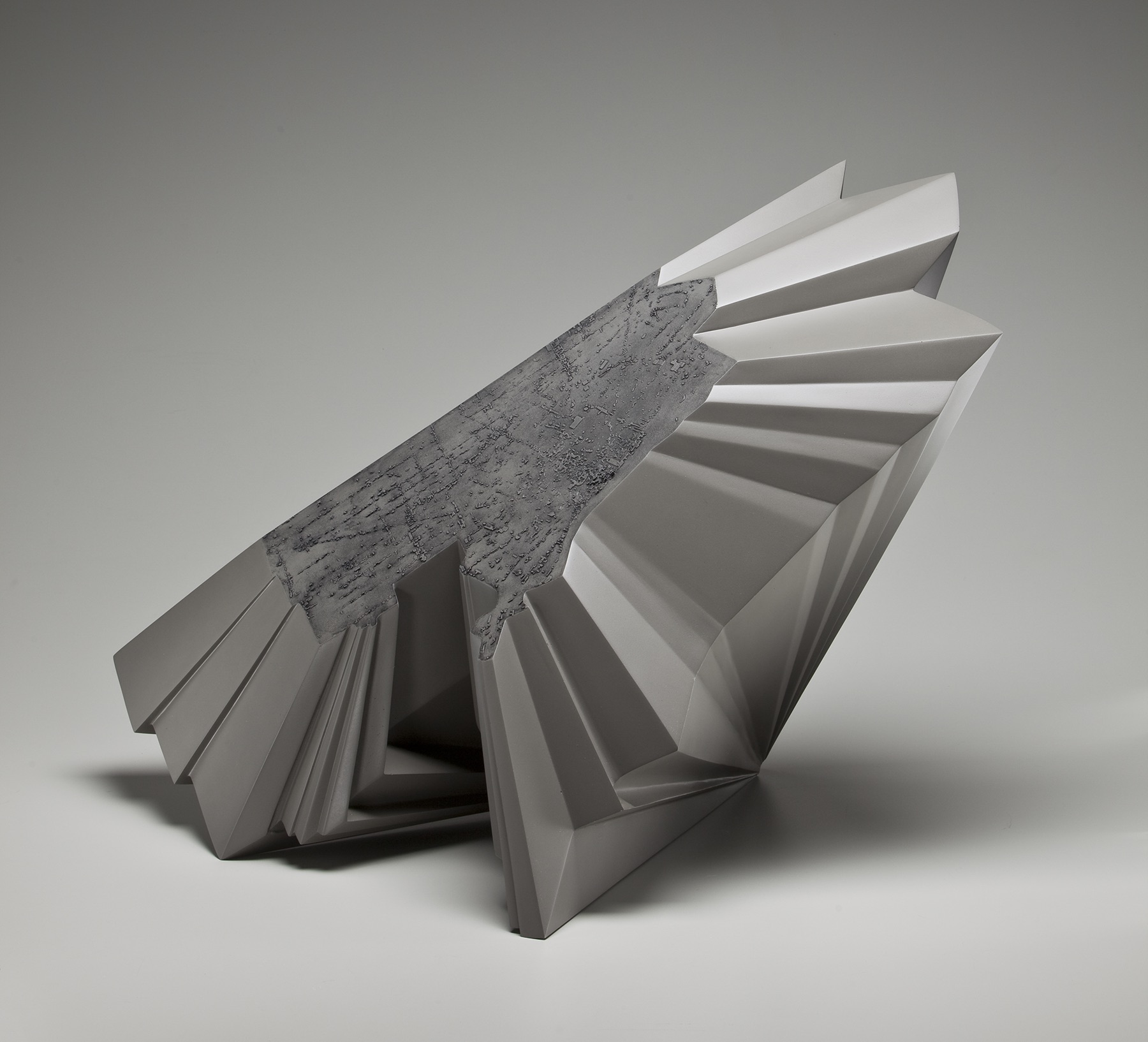 Detroit Population Shift, cnc milled and cast aluminum, 36” x 24” x 18”, 2009, Photo: Tim Thayer