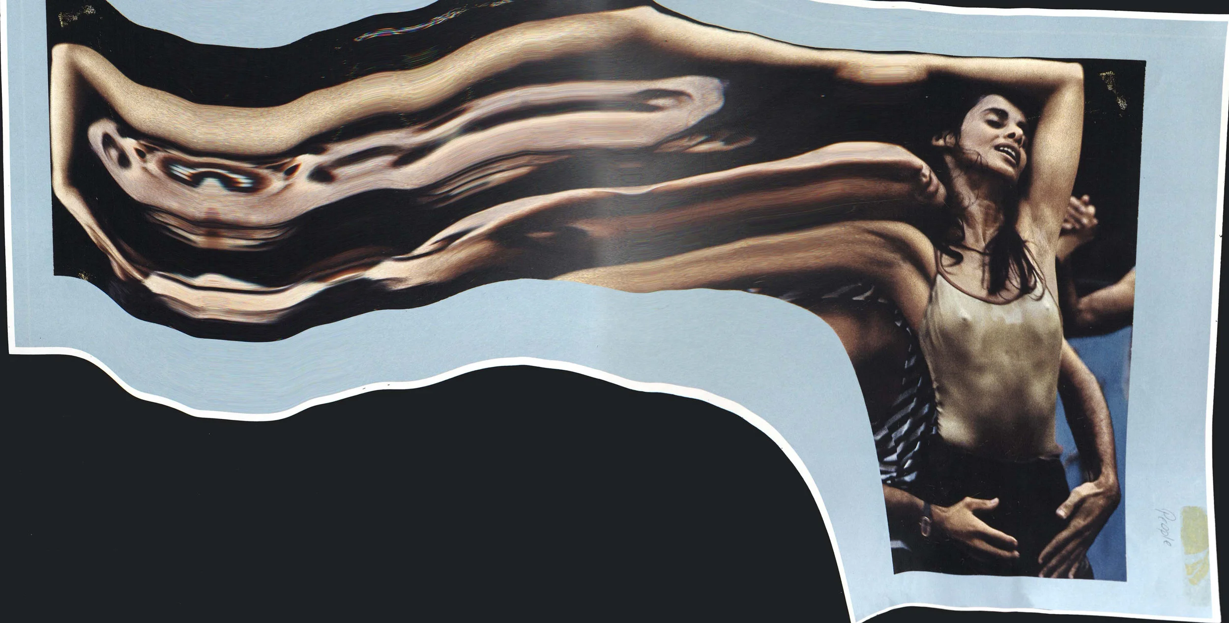 Rachel Niffenegger Body Streamer (Agony_Ecstasy Continuum) unique archival inkjet print, laminated with frame 12” x 23” 2018