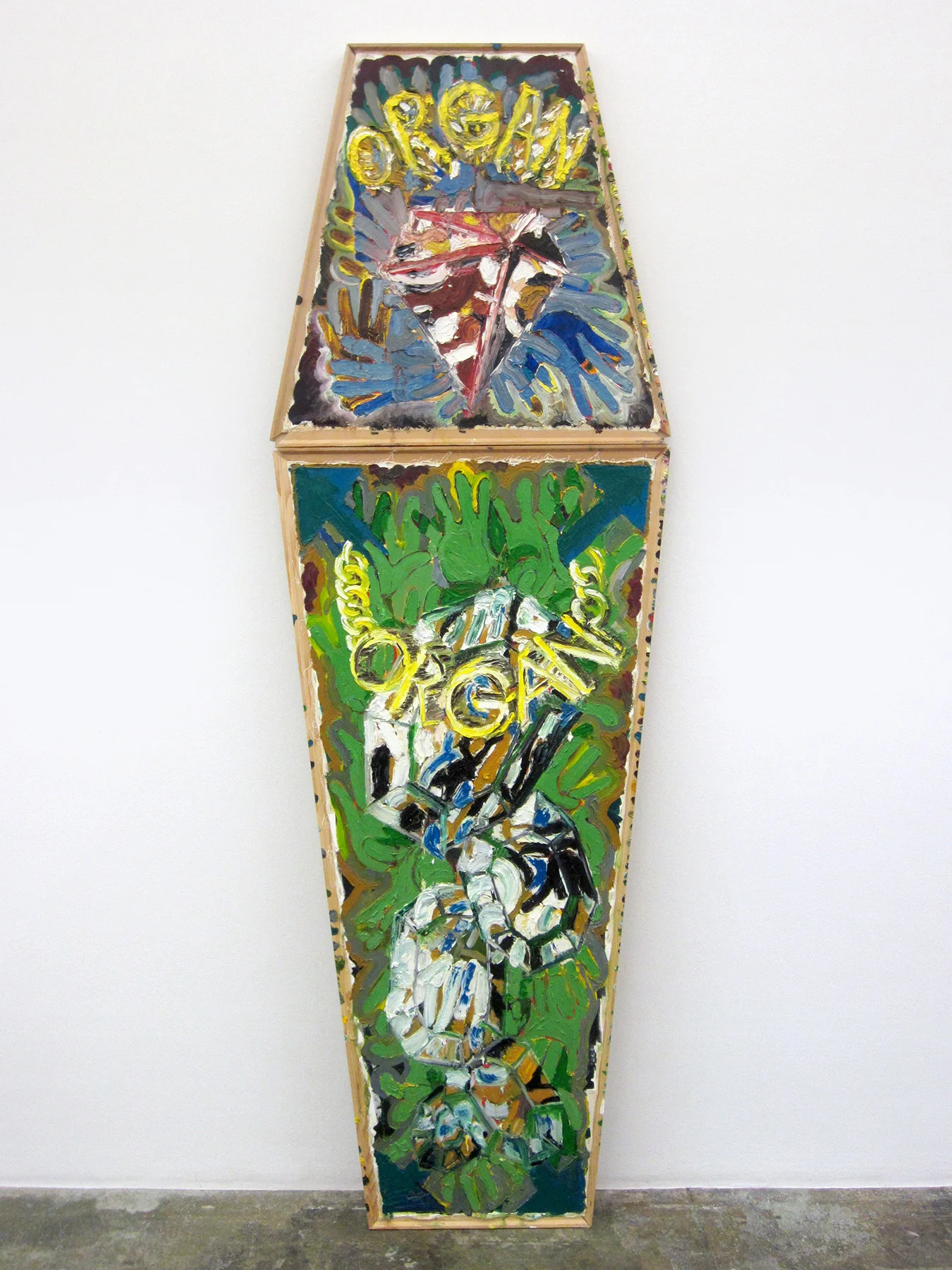 Dialogue of Growth , Oil on canvas, 91.5 x 30.5 inches (~232 x 77 cm), 2014. Image courtesy of the artist and Thomas Erben Gallery, NYC, NY.