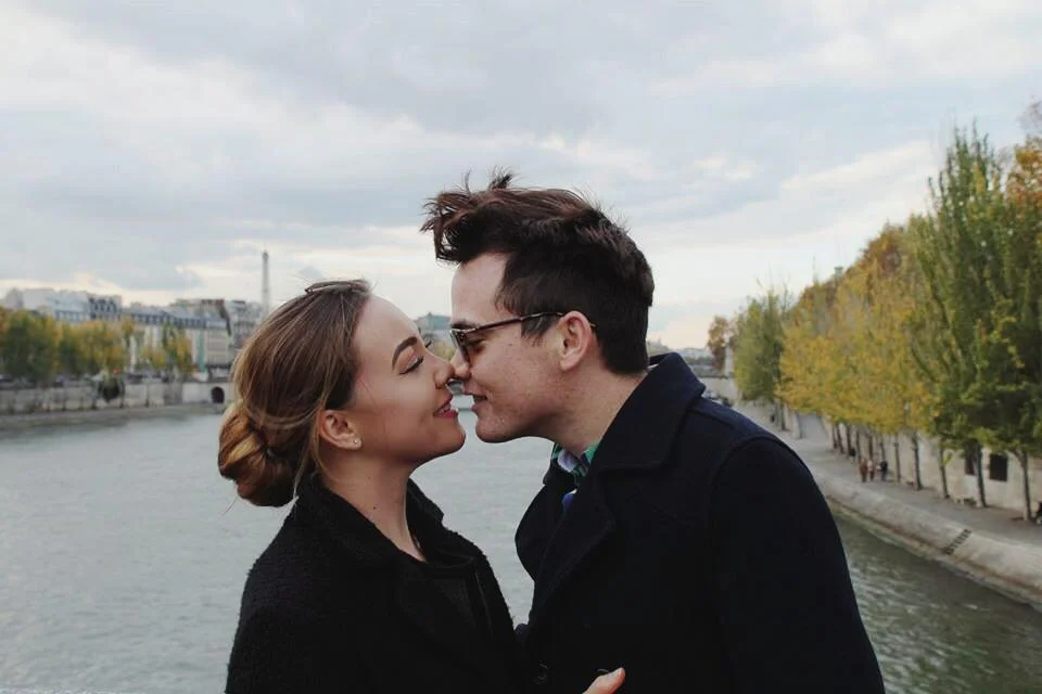Finally, one of my top moments: locking our love on Paris' famous love lock bridge. 