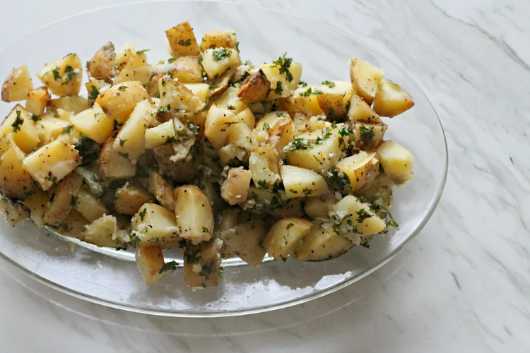 Roasted Parsley Lemon Garlic Potatoes