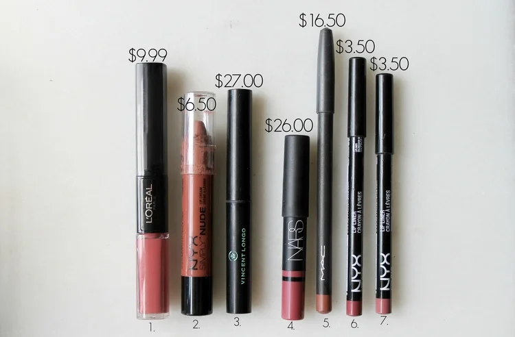 1. This L'OREAL is definitely on the bolder side but I think the color is beautiful. It truly lasts all day! BUY HERE 2. I really like the way this NYX lip cream feels on my lips. I usually have this in my purse because it is such a nice, low-key color. BUY HERE 3. I LOVE this color. I actually wore it on my wedding day! It is such a beautiful color that truly enhances the natural lip color without being too overpowering. BUY HERE 4. This NARS is true to its name; it really does feel like satin on the lips. It is again another mellow enhancement to the lips' natural color. BUY HERE 5. This is my favorite nude lip liner! It is a true nude that doesn't wash out my face. I love it! BUY HERE 6. This color, "Ever," is bolder, but I wear it almost everyday. It is a deep, pinkie-nude, with just enough brown undertones. BUY HERE 7. I LOVE this mauve color called, "Natural." It is the perfect "Kylie Jenner" type of mauve color. It is an everyday contender for me! BUY HERE