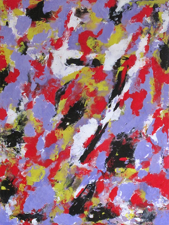 John Bohl, 7 , encaustic on panel, 12 x 16 inches, 2014.