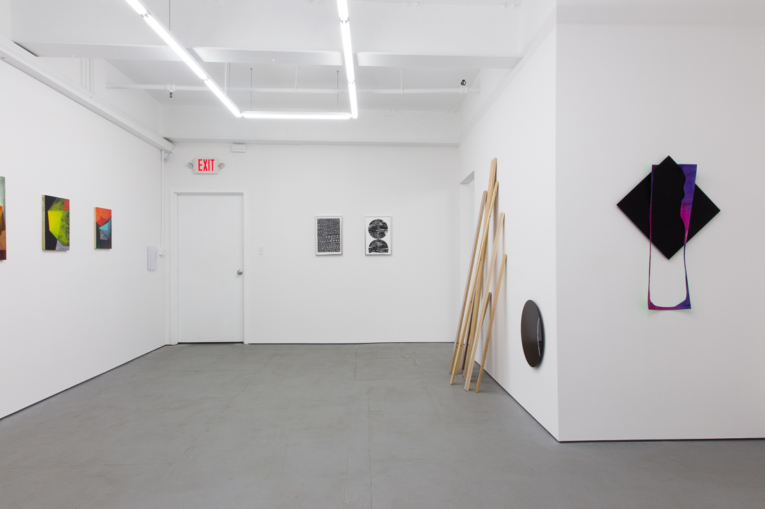  Installation view of the exhibition Each Ellipse Includes a Point at Transmitter 
