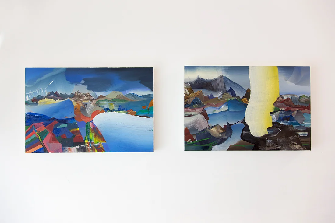 Installation view of the exhibition Faulted Valley Fog at Transmitter