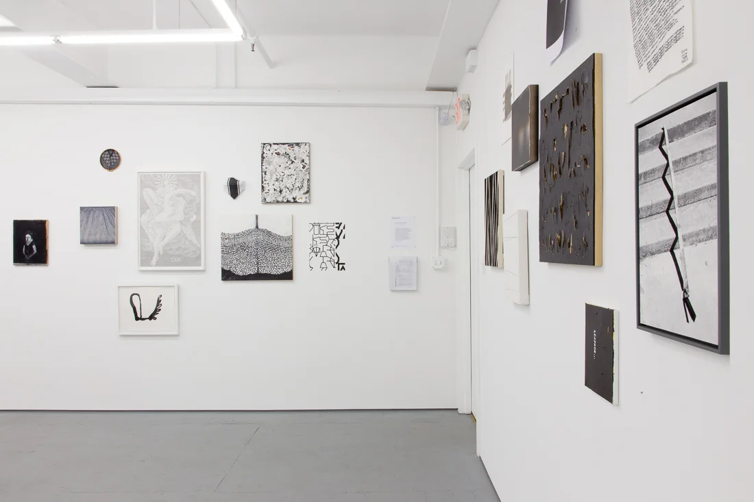 Installation view of the exhibition The Black and White Show at Transmitter