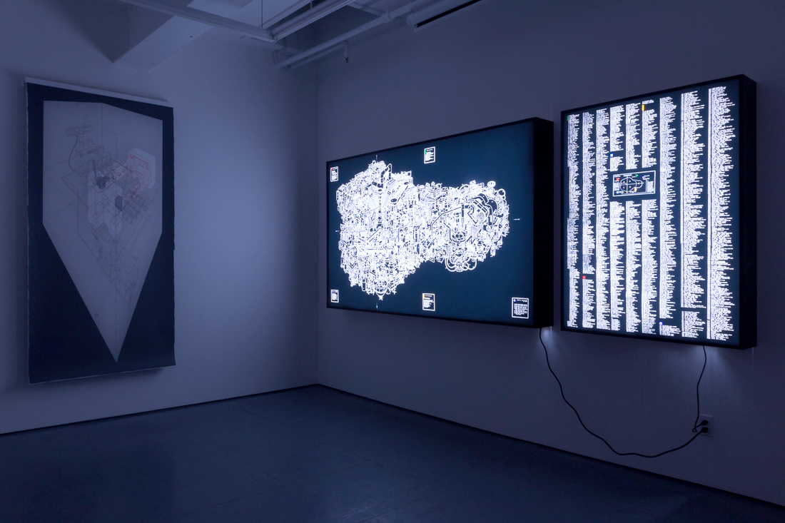 Installation view of the exhibition Remainders by Justin Amrhein and Colette Robbins at Transmitter 