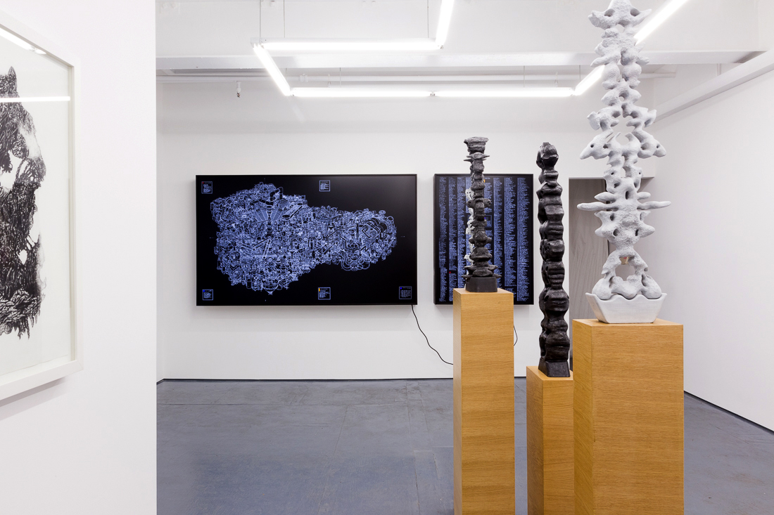  Installation view of the exhibition Remainders by Justin Amrhein and Colette Robbins at Transmitter 