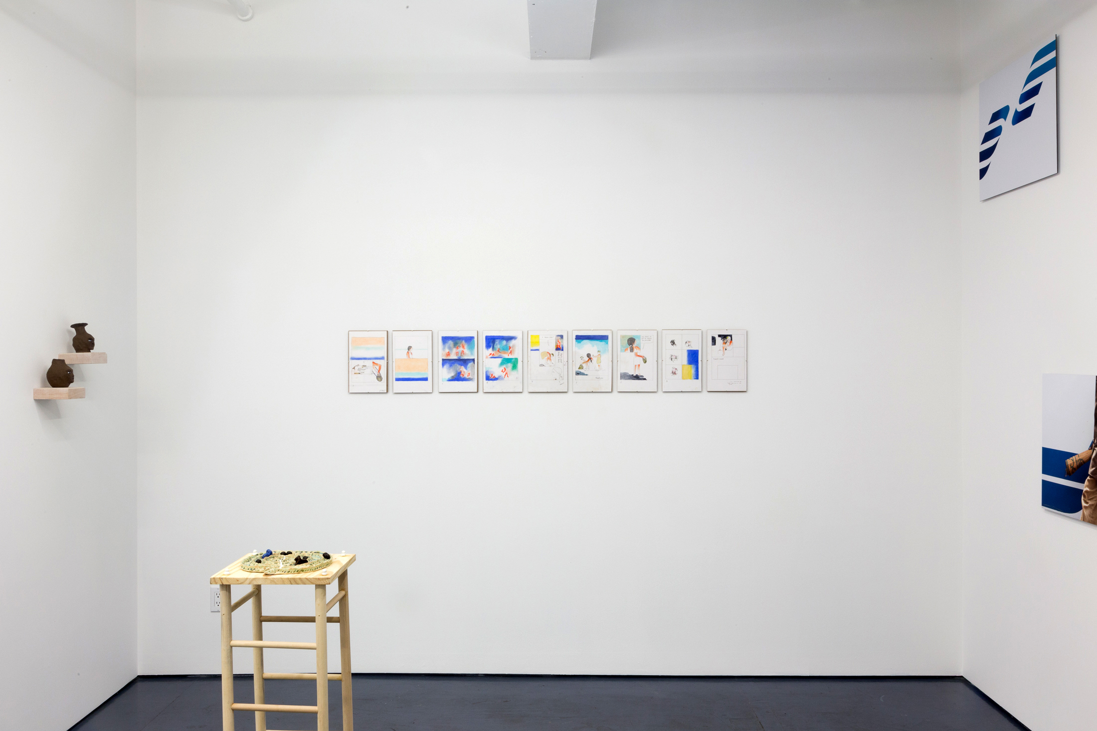  Installation view of the exhibition In Search Of by Aidan Koch and Dawit L. Petros at Transmitter 