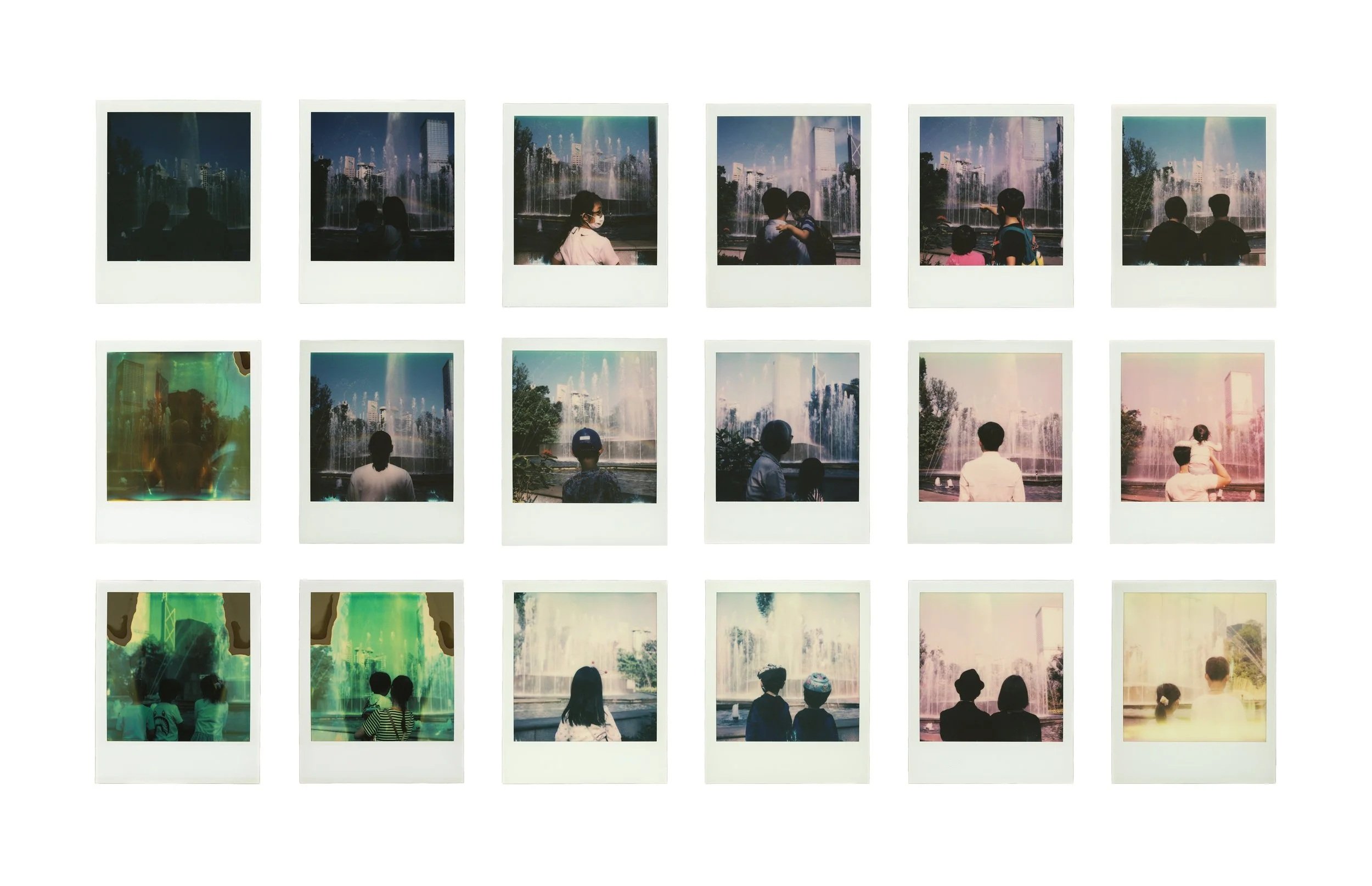  Artwork: Wish You Well, 2020-, bronze text on fountain, Polaroids 