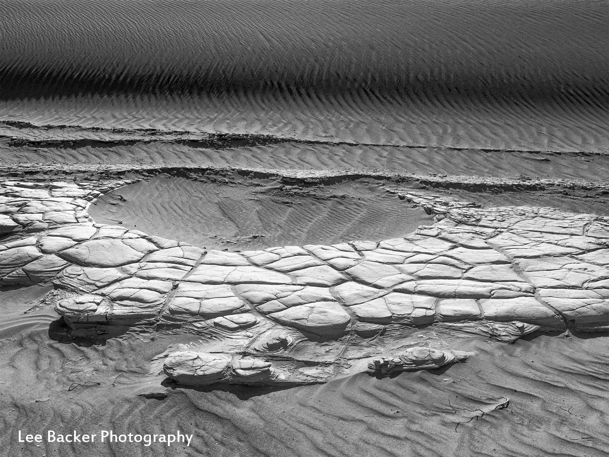 Cracked Mud and Dune, Death Valley