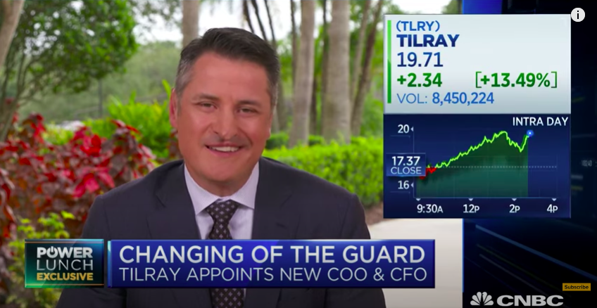 Tilray CEO Brendan Kennedy joins CNBC's "Power Lunch" team to discuss the new leadership changes, the outlook for the cannabis industry and more.