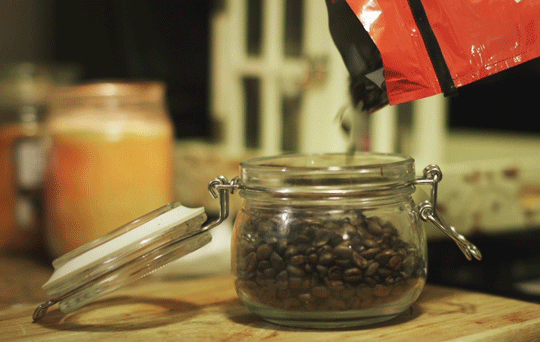 Cinemagraph entitled " Infinite Coffee Beans "