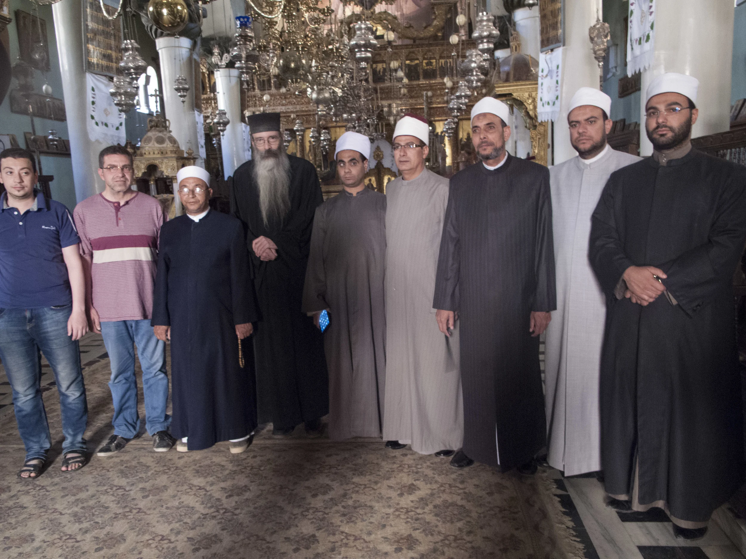 The delegation inside the sixth century basilica at Saint Catherine’s Monastery.