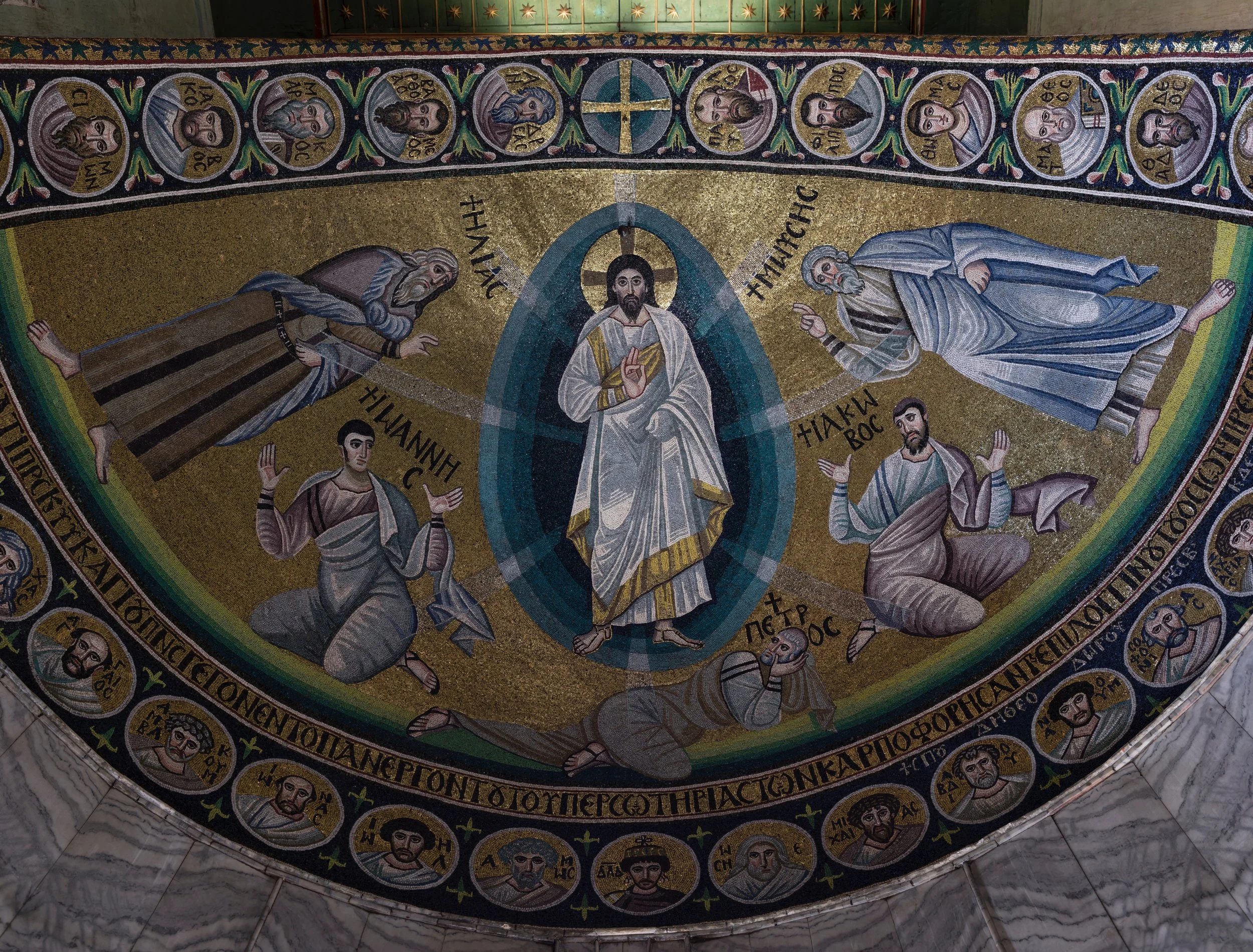 Sinai’s mosaic Transfiguration of Christ was recently restored to sixth century brilliance following restoration generously funded by the Emir of Qatar. Additional funding was also provided by The Getty Museum.
