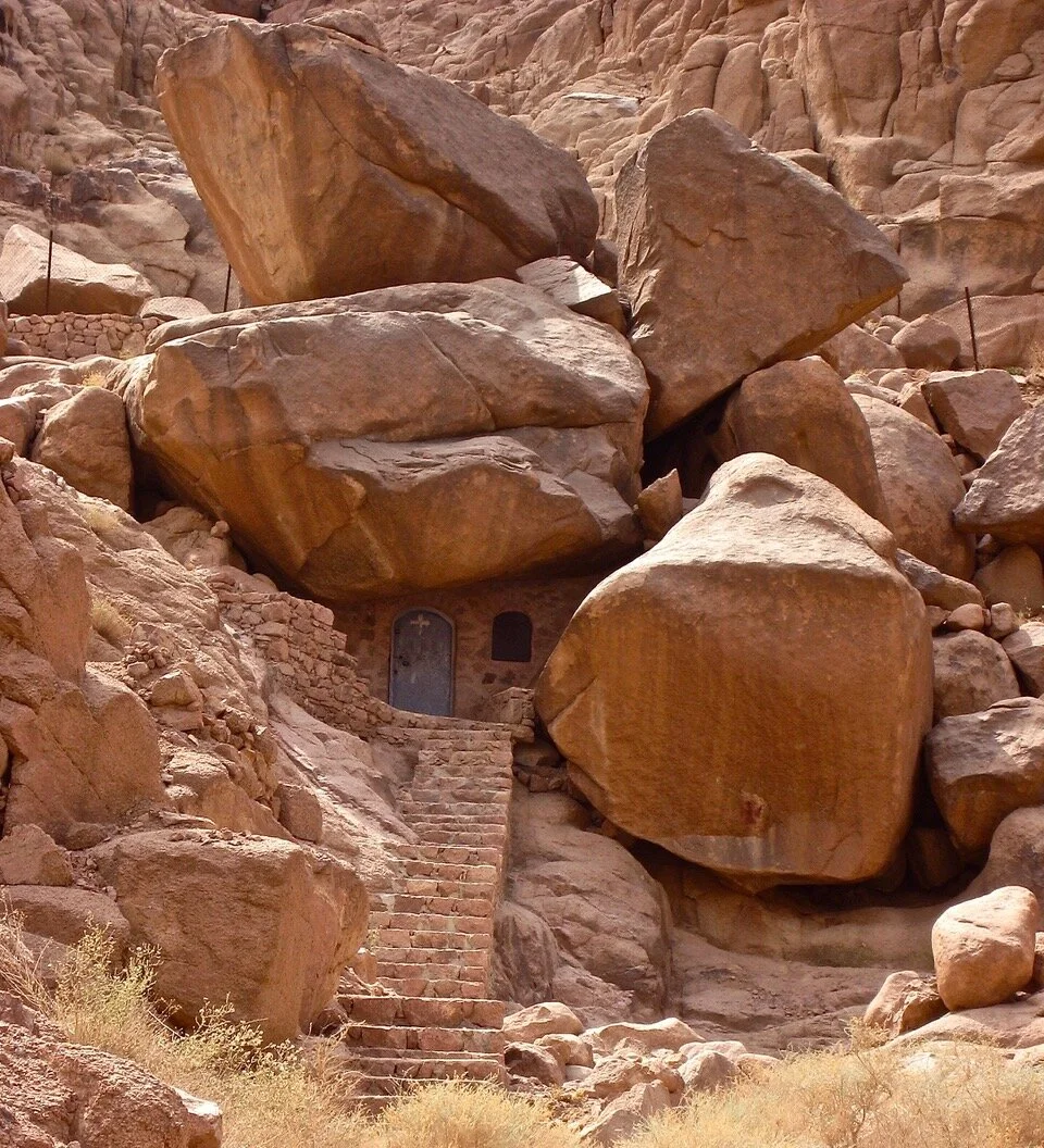 The cave of Saint John Klimakos in Sinai
