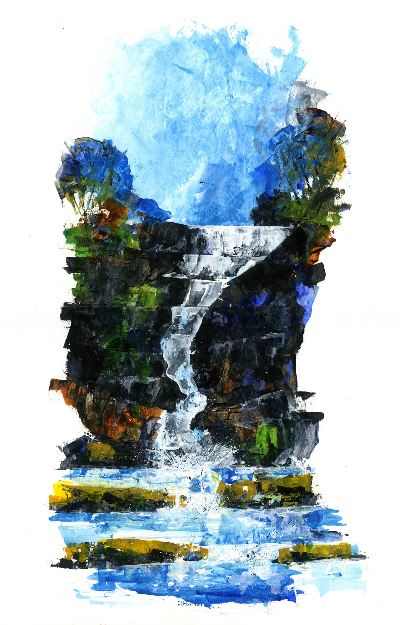 Inspired by the waterfalls of the Vale of Neath, South Wales