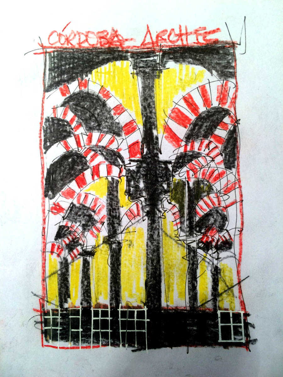 Cordoba Arches - another idea I'm thinking of developing into a full size painting