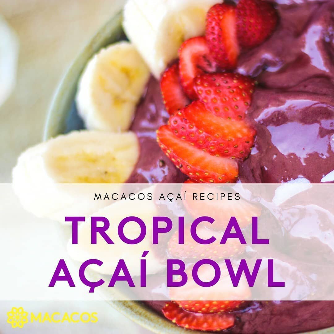 Are you excited for a new Aca&iacute;some recipe?🤩🍇 We sure are!🙌👏 This tropical Aca&iacute; Bowl will take your tastebuds to the sound of waves, sand beneath your feet and warm sun!🌺☀️🙏

Swipe 👉 for the recipe!