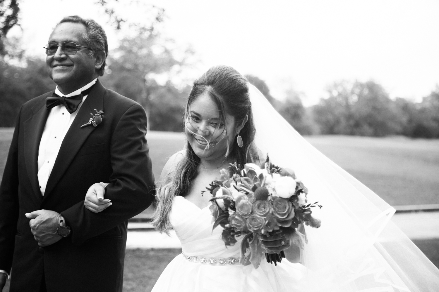 black and white father of the bride