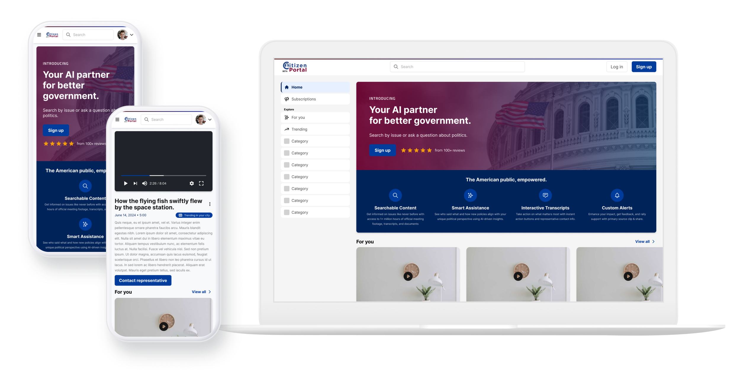 CitizenPortal AI Summaries Web App