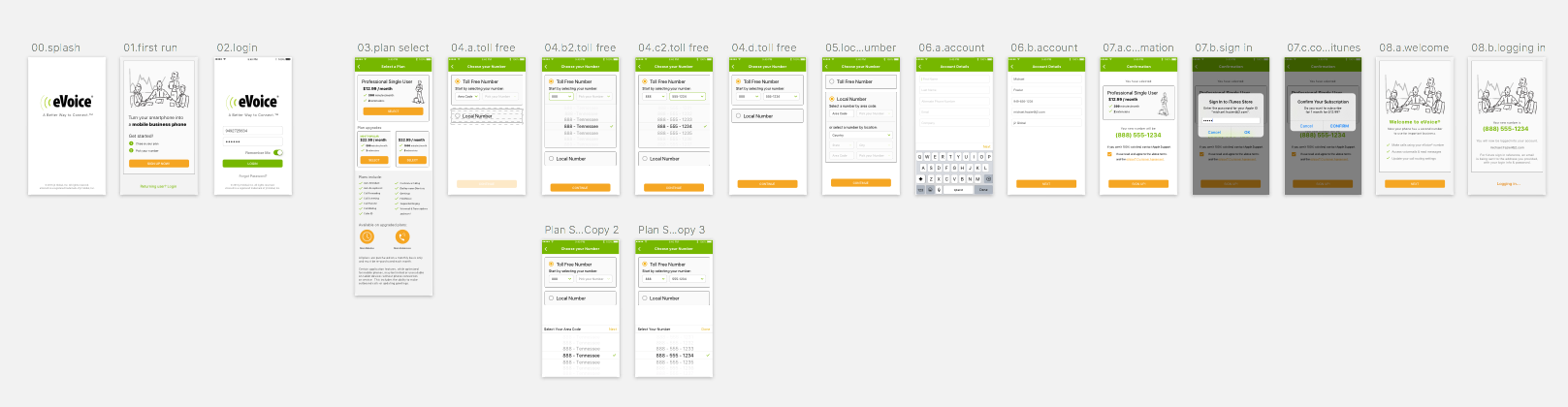 7. Visual Design I've included the final visual designs below for both the improved Sign-Up Wizard and overall iOS application - these are full color and built in Sketch. 