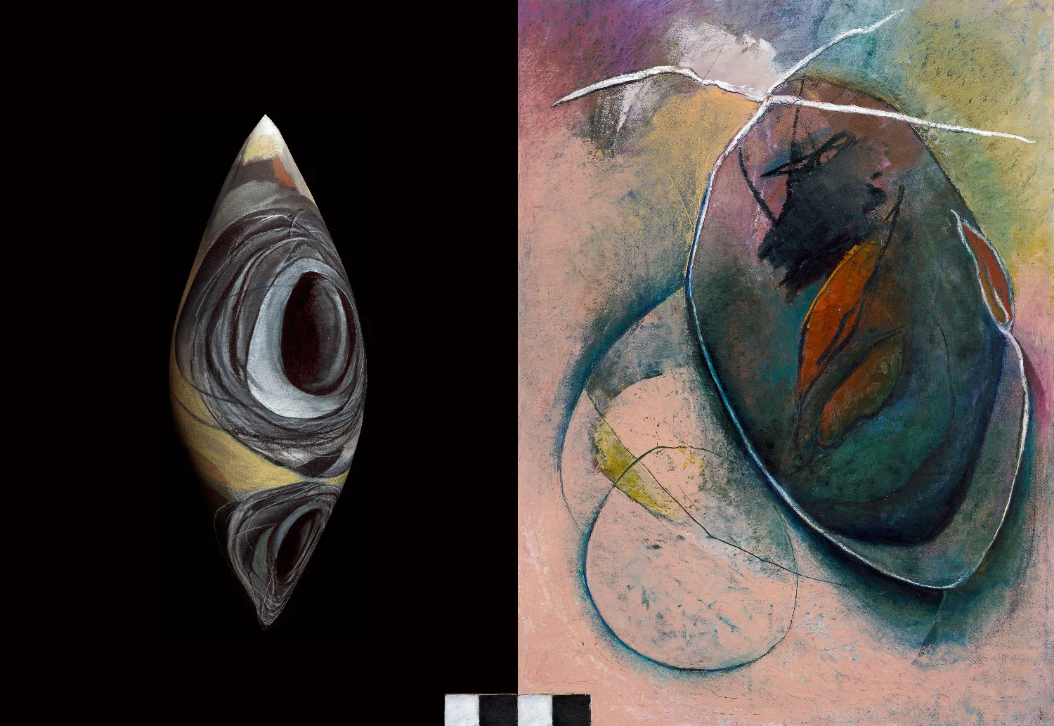 Parallel Universe: Flesh Oil Pastel & Pigment Print on Paper 31” x 45” x 2”