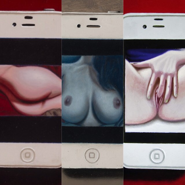 Oil paintings. Series of 3. #sexting #nudes #selfie @trekell_art_supplies #trekellartsupplies #dirty #iphone #apple #boobs #butt #vagina