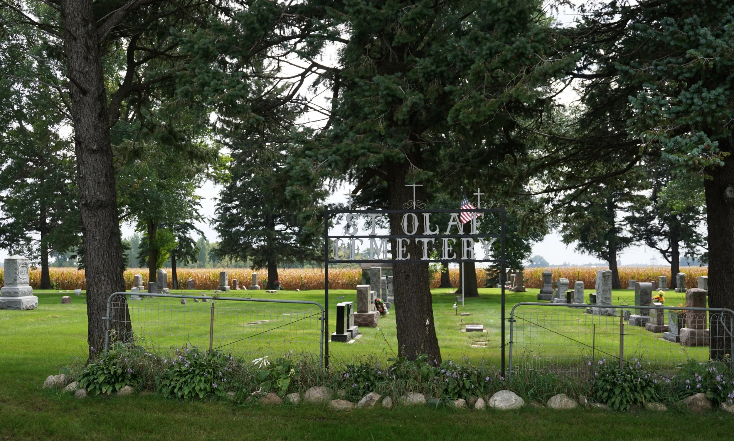 Olaf Haraldsson, Saint Olaf, is the patron saint of Norway. St. Olaf Cemetery is a peaceful place in Waseca County, in Minnesota.