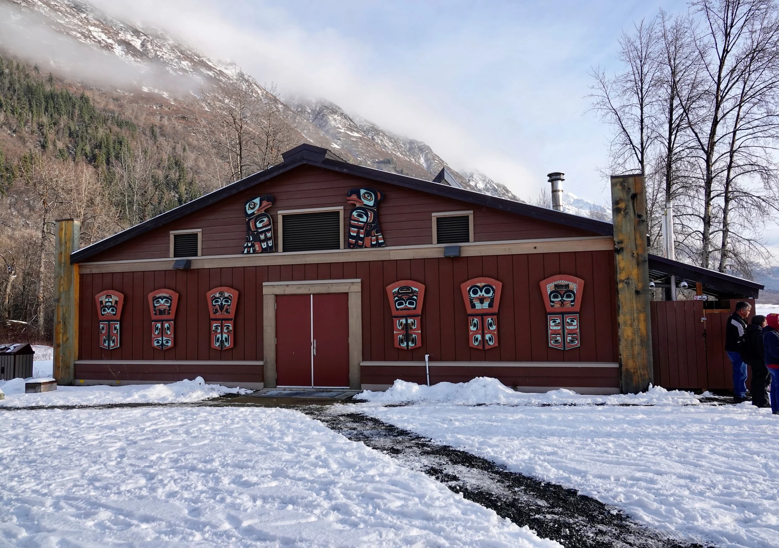 I love this native art presented prominently in Klukwan, a village of 95 people in Alaska.