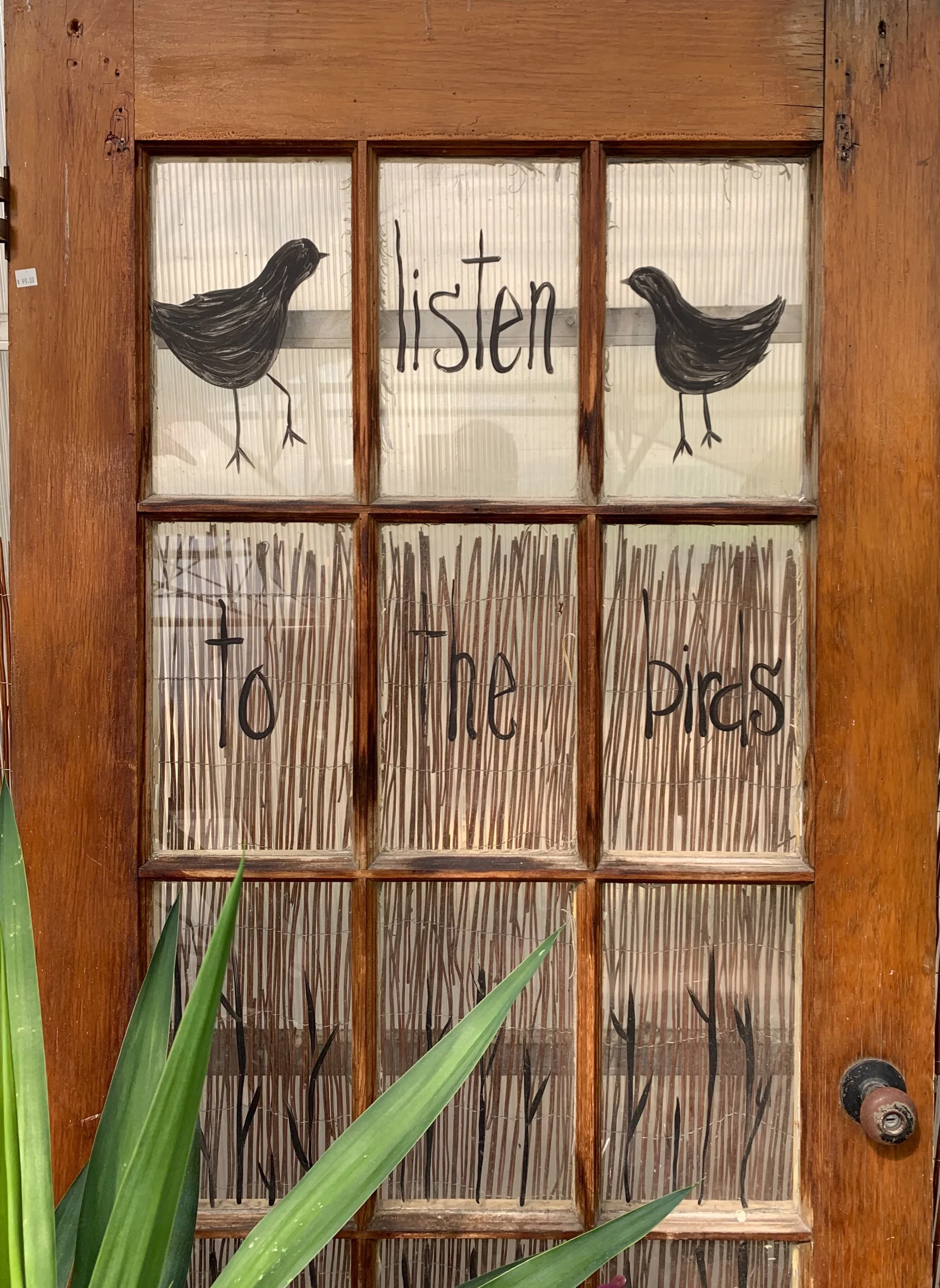 Good advice from a door.