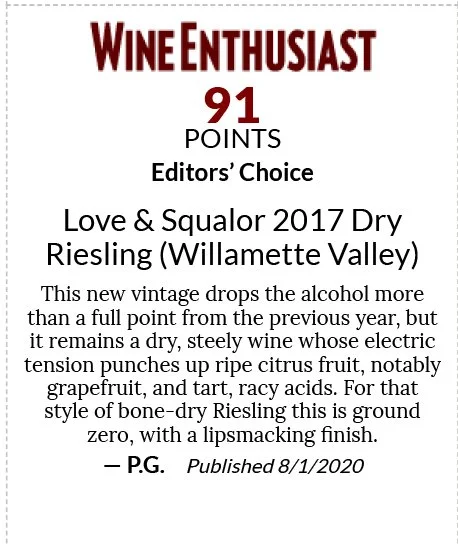 OUR NEWEST RELEASE IN WINE ENTHUSIAST home of love squalor