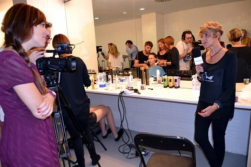 Un momento de la entrevista realizada en el backstage.