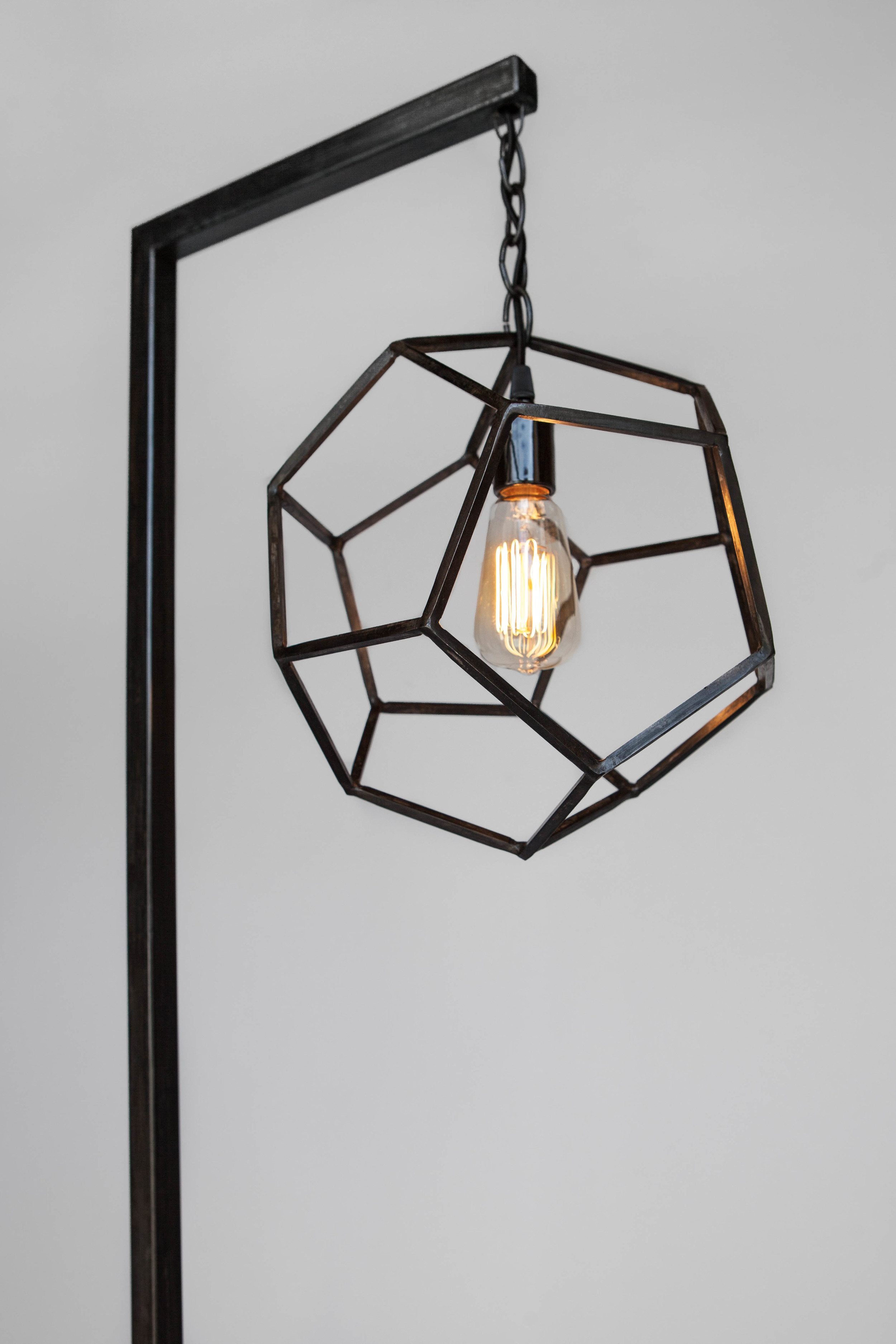 Dodecahedron Floor Lamp by Elektra Steel