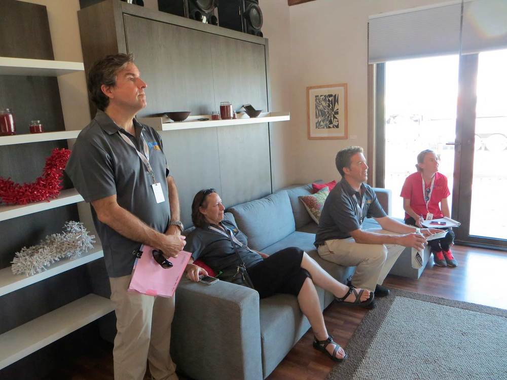 Architecture judges watching our architectural video introduction.