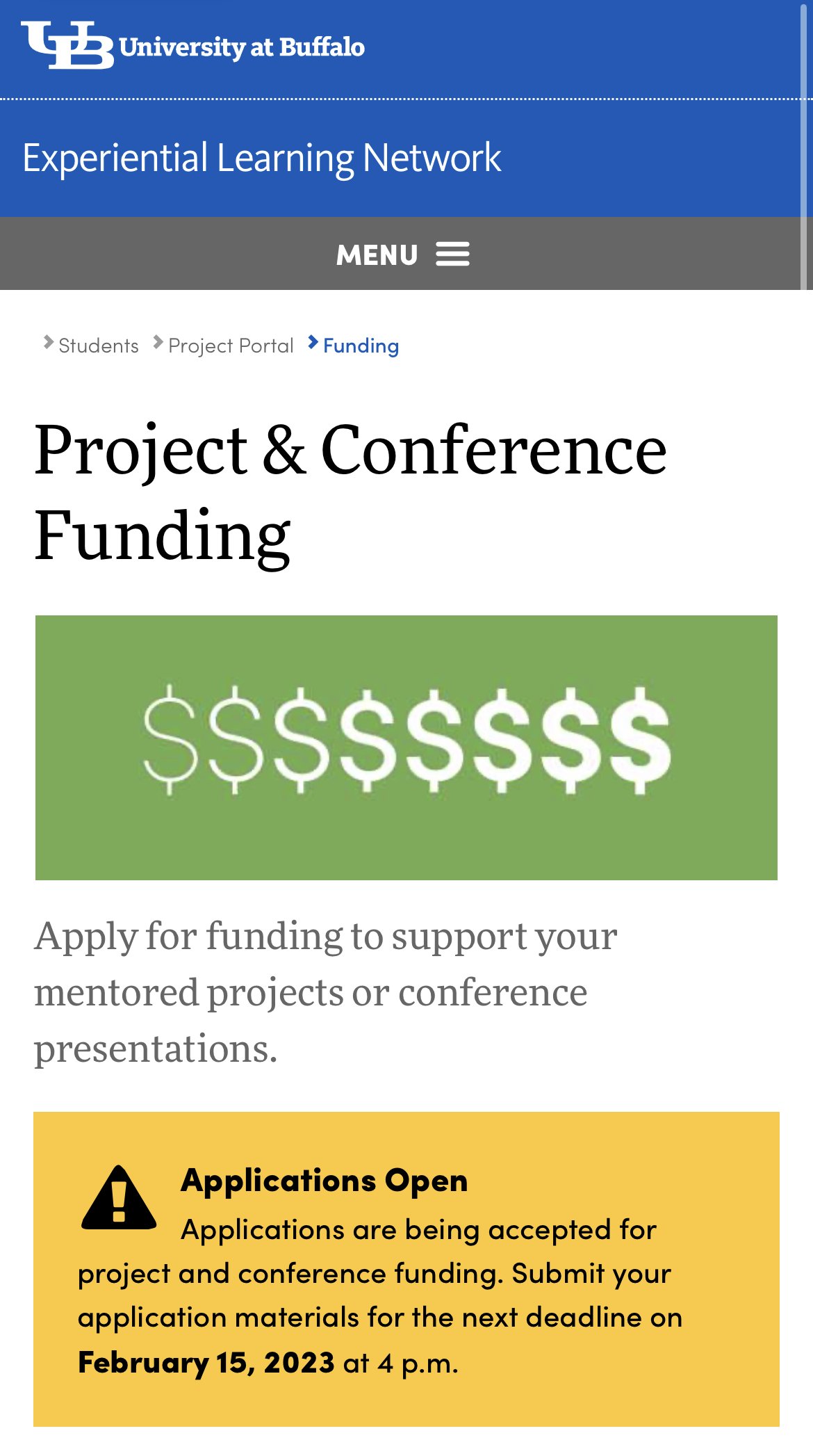 deadline, Feb. 15