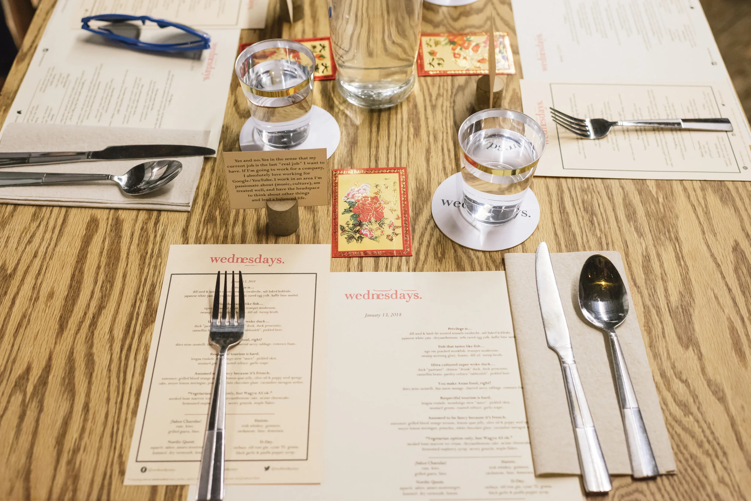 Wednesdays NYC Dinner Series