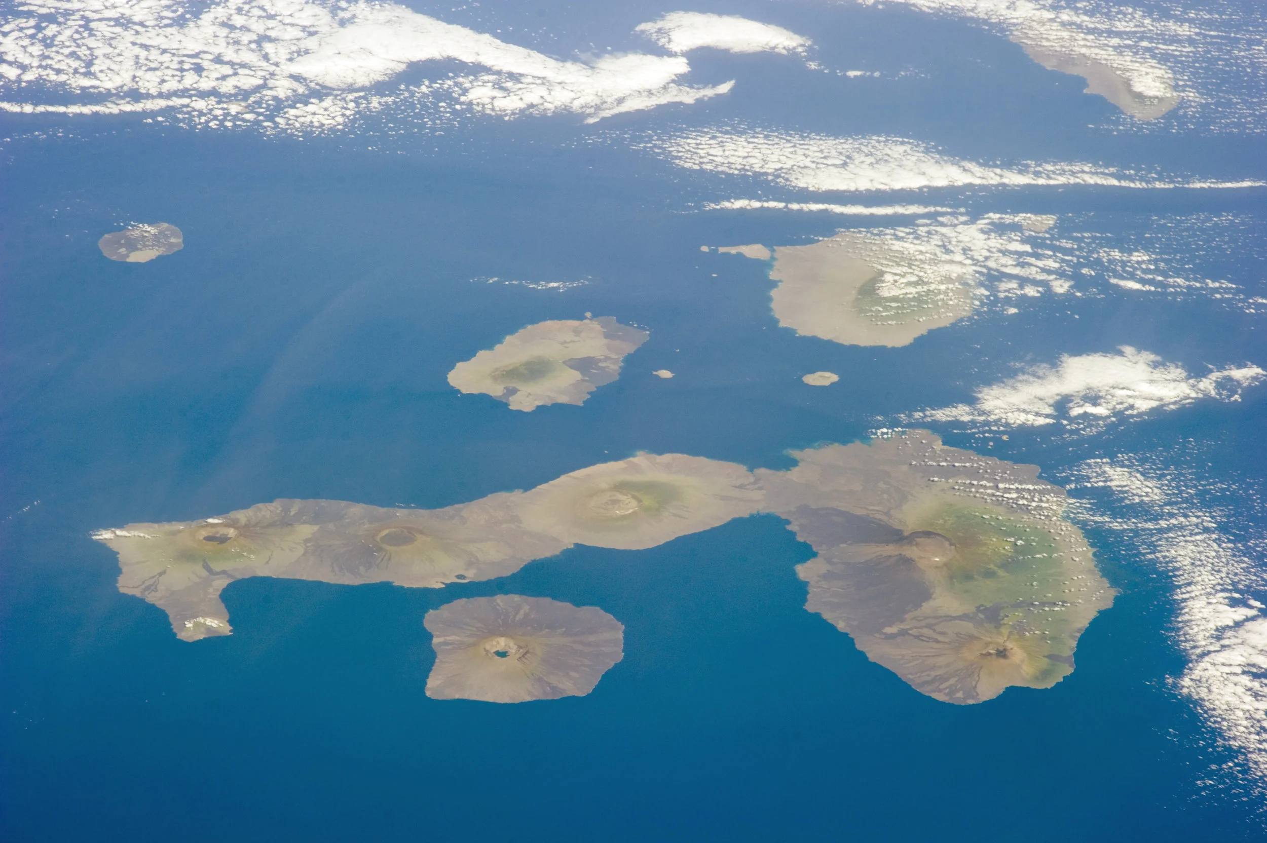 Galapagos Islands from the sky
