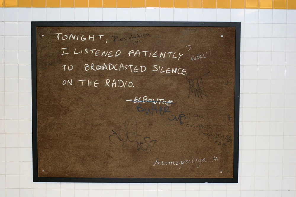 Tonight, I Listened PatientlyTo Broadcasted Silence On The Radio, 2007