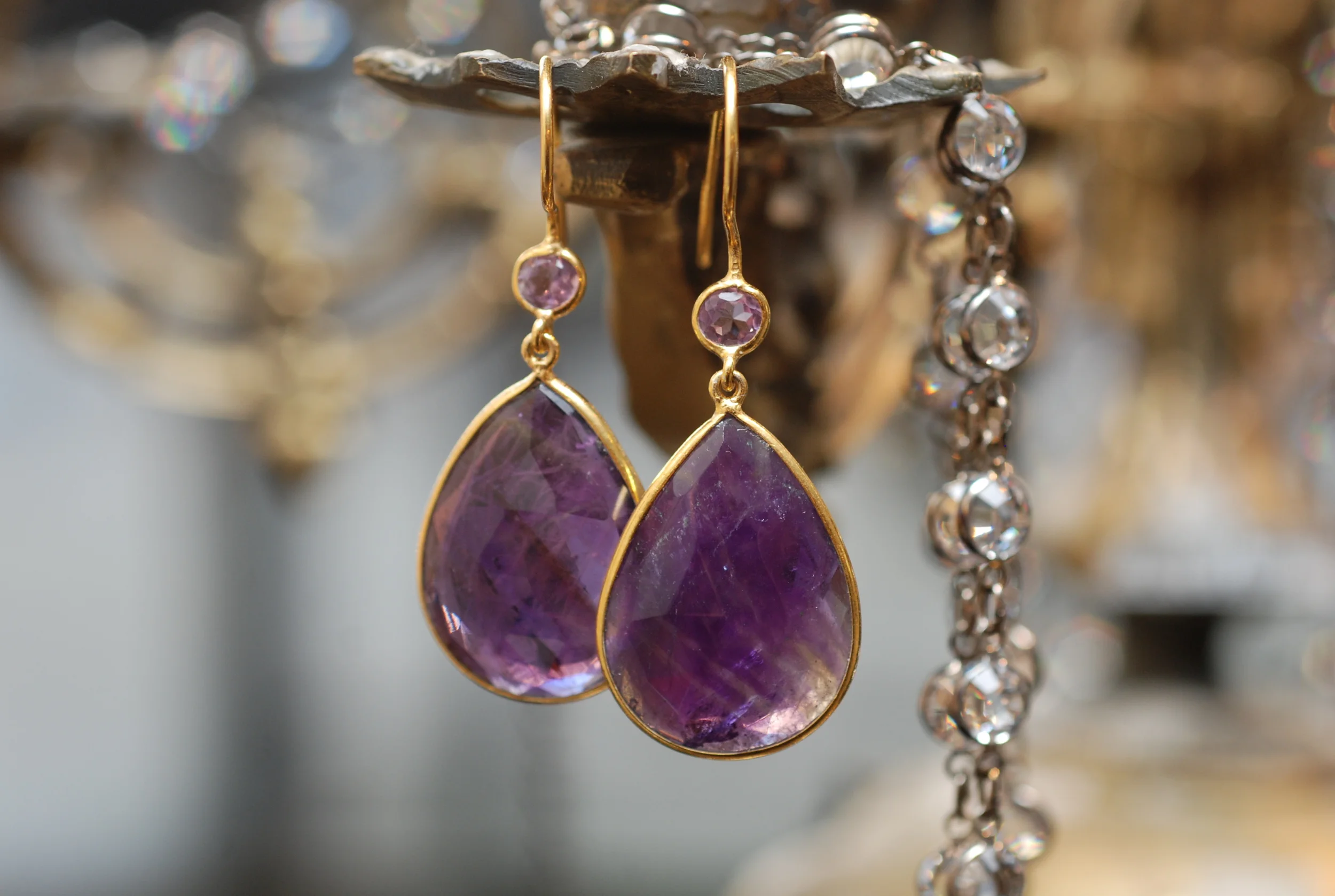 Amethyst Drop Earrings