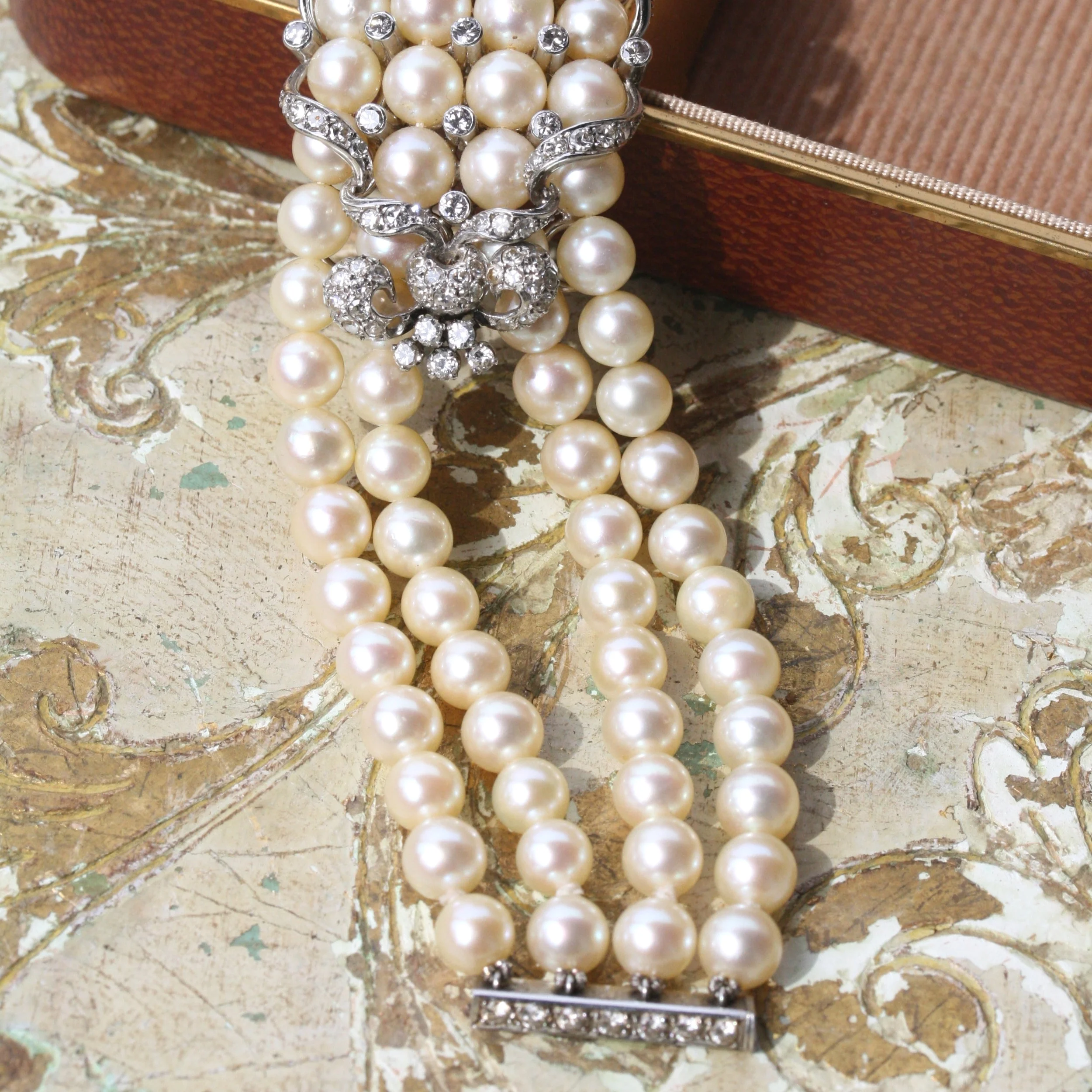 Vintage+4+Row+Pearl+Diamond+Floral+14KW+Bracelet_23.jpg