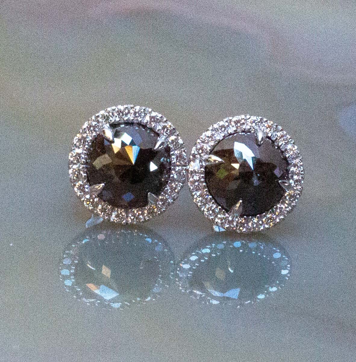 "We Will Rock You" Black Diamond Studs 