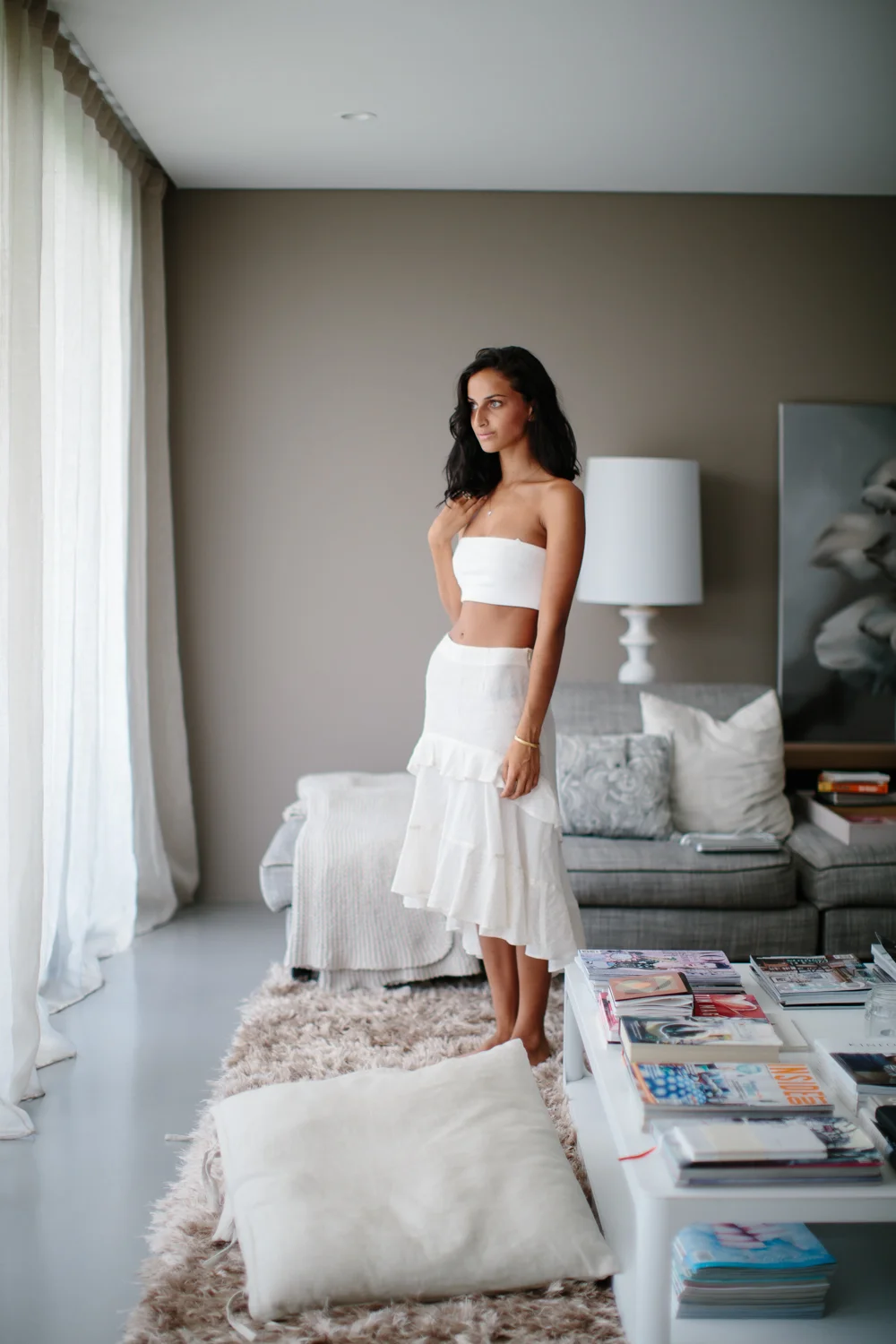 Witchery Bandeau top, Zimmerman Frill skirt 