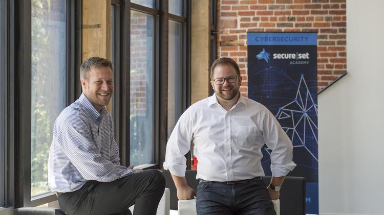 Brett Fund (left) and Alex Kreilein, co-founders of SecureSet. Photo by Kathleen LaVine of the Denver Business Journal.