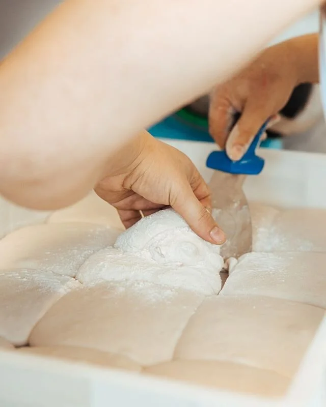 Salt, water, flour, yeast &amp; a whole lot of time. Once mixed our dough is left to proof for a minimum of 24 hours. This slow risen dough is thin, fluffy with the right amount of "chew"! The oven is hot folks! See you at lunch!

#DIAVOLADAY