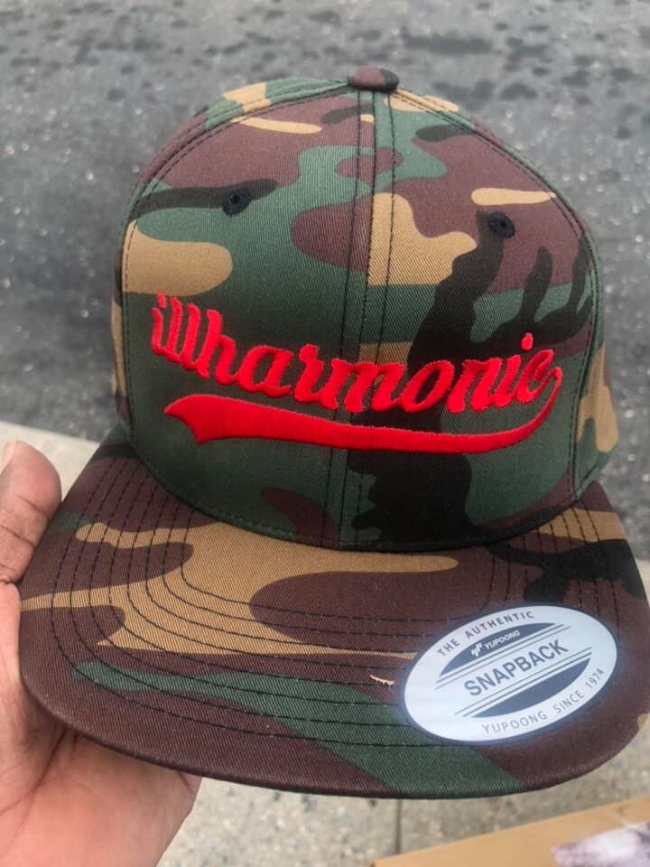 Illharmonic Camo Snapback (with Red Script)